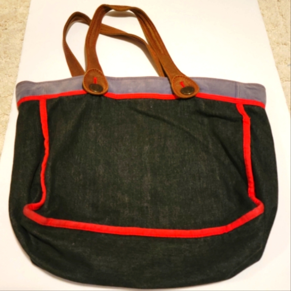 GAP Vintage Reversible Denim, Corduroy & Leather Tote Bag
